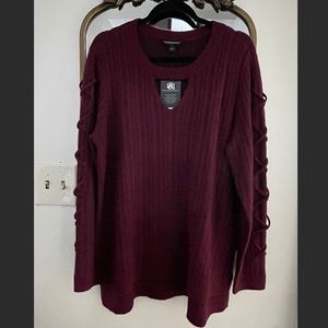 NWT Rock and Republic burgundy sweater